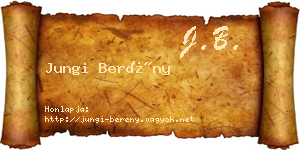 Jungi Berény névjegykártya
